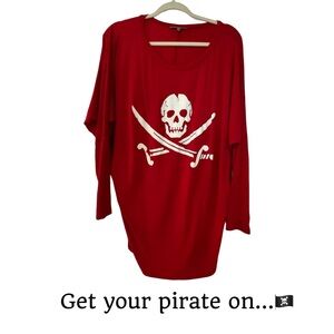 Emma's Closed Large Pirate Top with spandex stretch -‎ It's that time! 🏴‍☠️🎃👻